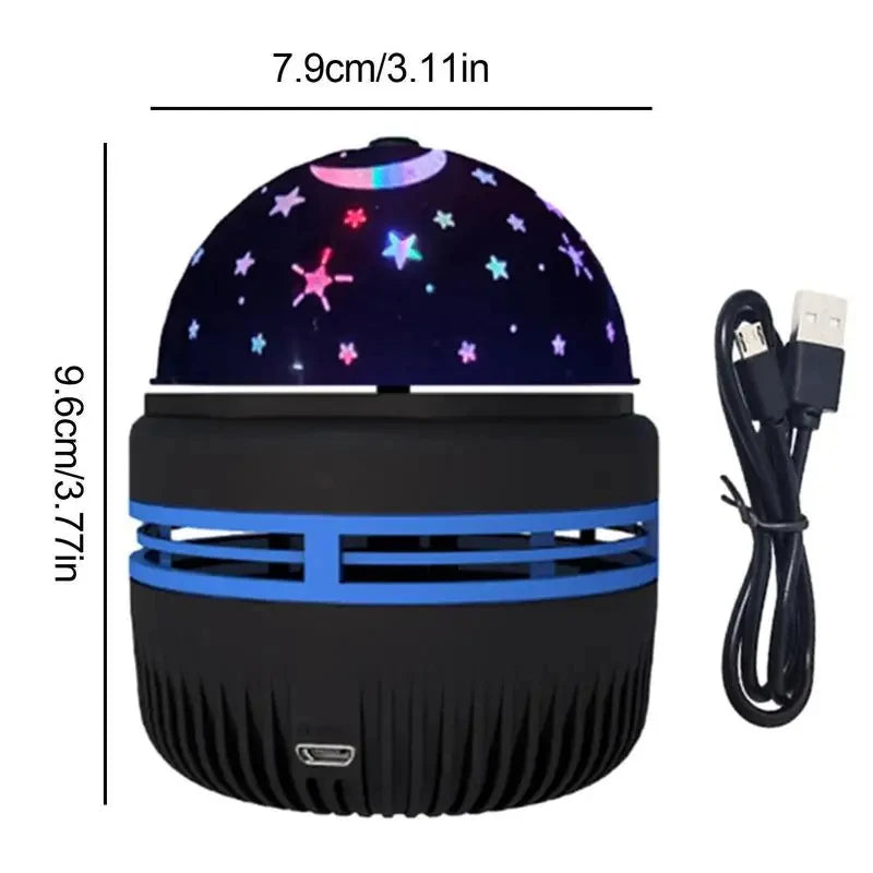 Светодиодный проектор звездного неба USB – волшебная атмосферная лампа «Луна и звезды»
