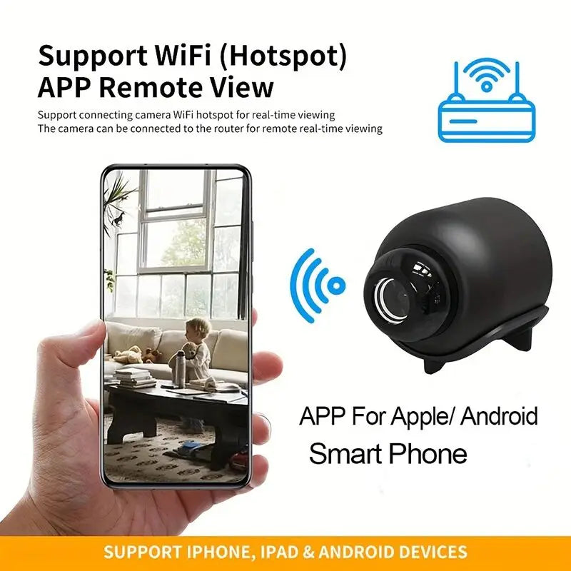 Мини-камера безопасности X5Mini 1080P с Wi-Fi — портативная камера ночного видения