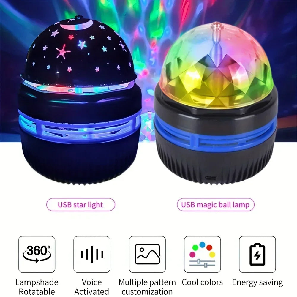 Светодиодный проектор звездного неба Galaxy - Разноцветный ночник с дистанционным управлением