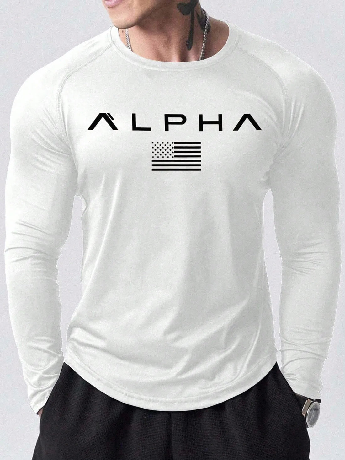 Herren Langarm-T-Shirt 3D-Buchstabe 2025 - Street Fashion & Komfort