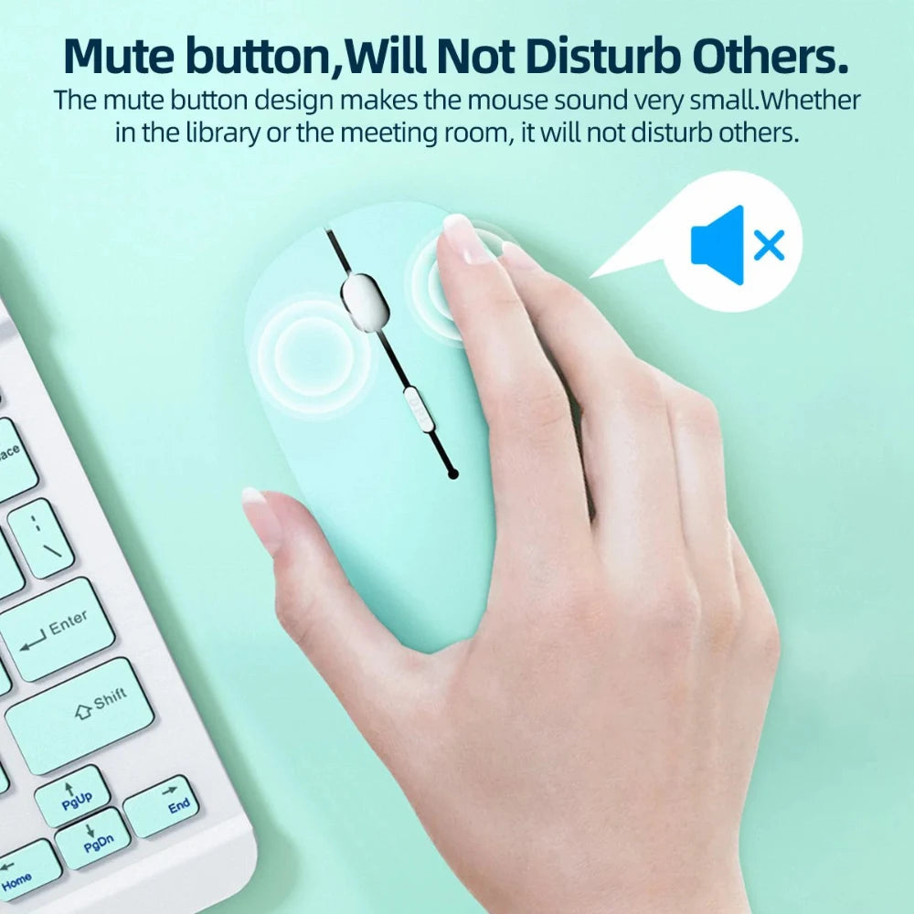 Бесшумная беспроводная Bluetooth-мышь – портативная оптическая мышь Macaron