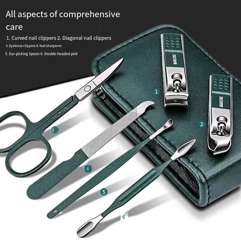 Luxuriöses 6-teiliges Nagelknipser-Set – High-End Maniküre- & Beauty-Kit