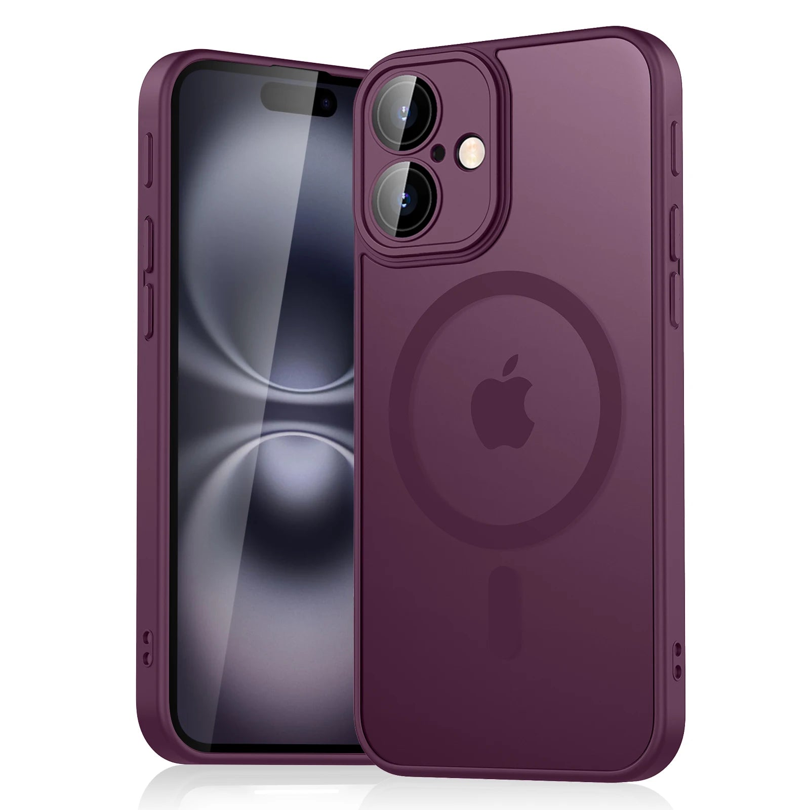 Роскошный магнитный матовый полупрозрачный противоударный чехол-броня для iPhone 11 12 13 14 15 16, поддерживающий беспроводную зарядку MagSafe