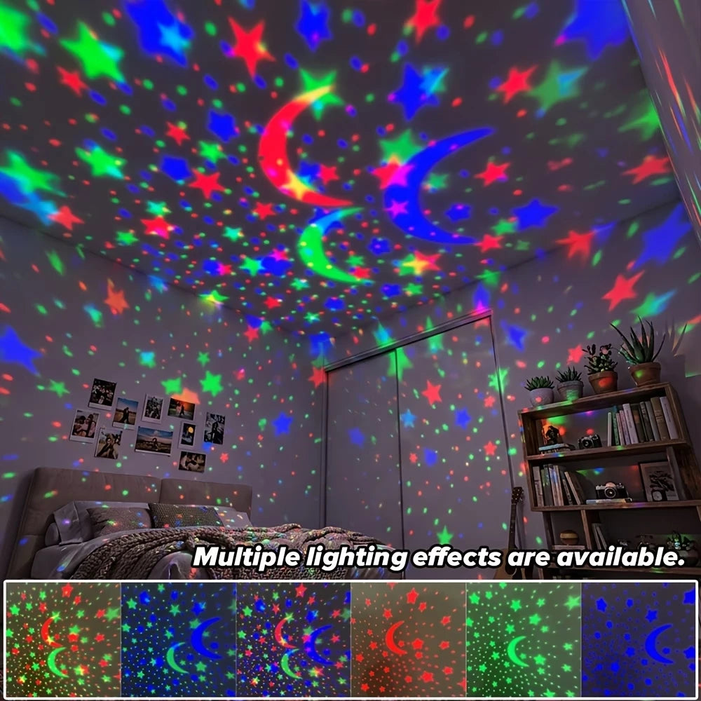 LED Starry Sky USB Projector - Magic Moon & Star Atmosphere Light