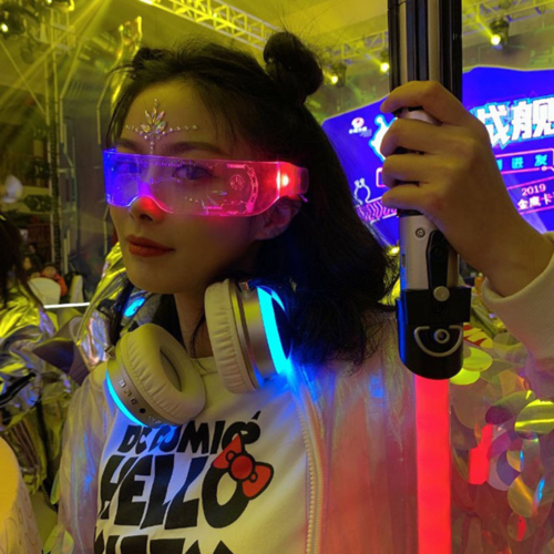 7 Color Decorative Cyberpunk LED Glasses
