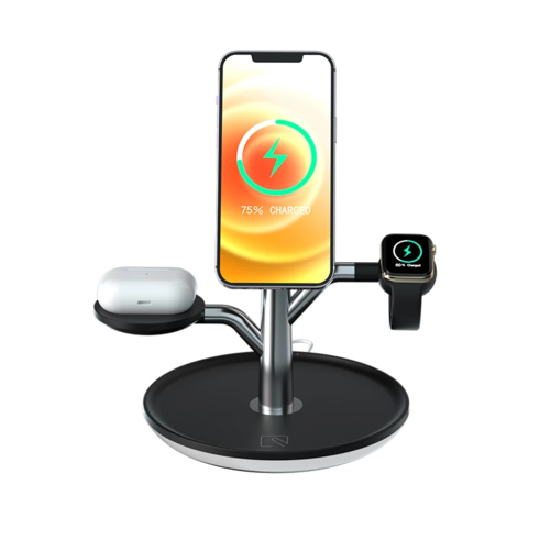 Универсальная беспроводная зарядная подставка для iPhone, Apple Watch, AirPods