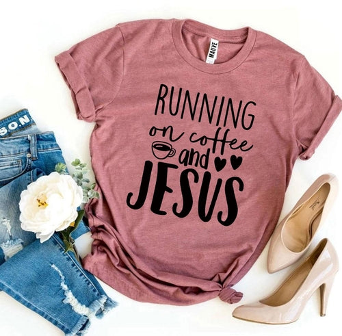 Футболка Running On Coffee And Jesus