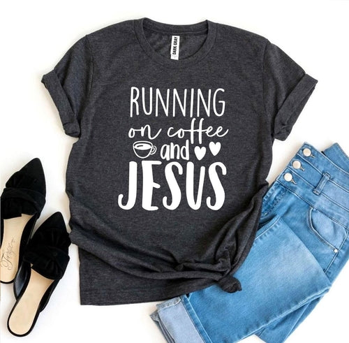 Футболка Running On Coffee And Jesus