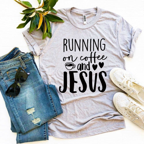 Футболка Running On Coffee And Jesus