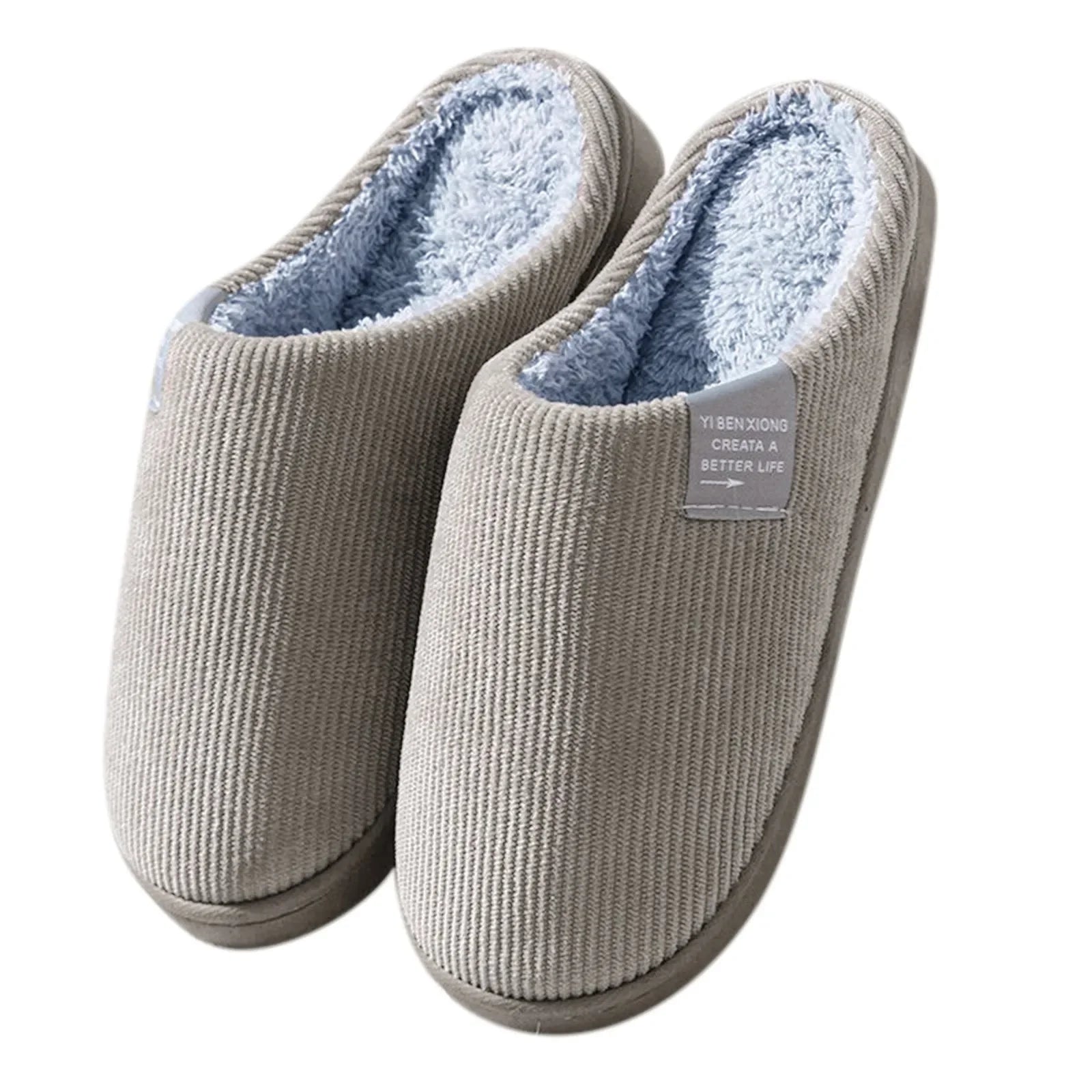 Plüschige, weiche, wärmeisolierte Hausschuhe – rutschfeste Winter-Flats für drinnen